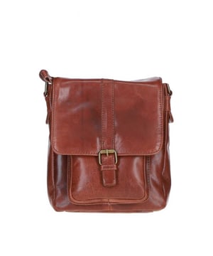 This stylish leather messenger bag combines functionality and elegance, ideal for everyday use. Made from premium leather with brass hardware, it offers a spacious main compartment, two internal pockets, one outer compartment, and a convenient back zip pocket for easy access. The adjustable shoulder strap ensures a comfortable fit, and the fully lined interior adds durability and a touch of luxury. Dimensions: (L) 23 cm x (W) 10 cm x (H) 25 cm with a drop-down strap length of 34 cm.