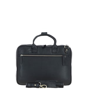 Elevate your professional style with this classic leather laptop bag, crafted with a clean, structured silhouette. Designed to balance elegance and function, it features 2 external zip pockets for quick-access items, a spacious main compartment for files and tech, and 4 internal pockets for smart organization—making it the perfect companion for work or business travel. With dimensions of (L) 38.5 cm x (W) 9.5 cm x (H) 29 cm, it also comes equipped with a detachable and adjustable shoulder strap for added versatility and comfort.