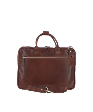 Elevate your professional style with this classic leather laptop bag, crafted with a clean, structured silhouette. Designed to balance elegance and function, it features 2 external zip pockets for quick-access items, a spacious main compartment for files and tech, and 4 internal pockets for smart organization—making it the perfect companion for work or business travel. With dimensions of (L) 38.5 cm x (W) 9.5 cm x (H) 29 cm, it also comes equipped with a detachable and adjustable shoulder strap for added versatility and comfort.