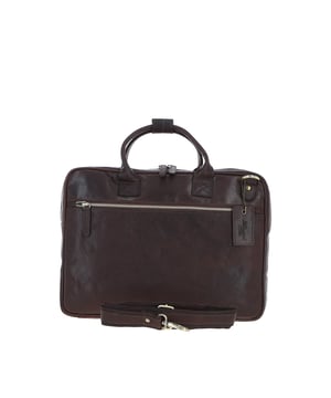 Elevate your professional style with this classic leather laptop bag, crafted with a clean, structured silhouette. Designed to balance elegance and function, it features 2 external zip pockets for quick-access items, a spacious main compartment for files and tech, and 4 internal pockets for smart organization—making it the perfect companion for work or business travel. With dimensions of (L) 38.5 cm x (W) 9.5 cm x (H) 29 cm, it also comes equipped with a detachable and adjustable shoulder strap for added versatility and comfort.