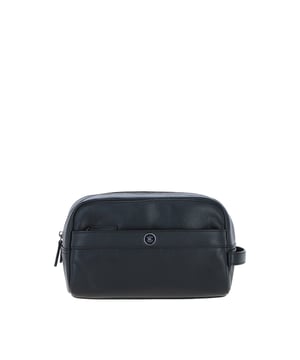 The Brampton Leather Washbag is a stylish and practical accessory crafted from 100% genuine leather, perfect for organising grooming essentials during travel or daily use. Featuring a spacious main compartment, an external zip pocket for secure storage, and four internal slip pockets, this wash bag combines functionality with elegance. Its water-resistant lining and compact, durable design make it ideal for effortless storage and transportation of toiletries. Dimensions: (L) 27 cm x (H) 16 cm x (W) 10 cm.