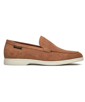 These aren't your typical slip-ons. The Simon Carter Tanius features rich suede construction with a playful twist - dinosaur print detailing hidden inside, because why should style be predictable? Leather lining ensures comfort while the rubber sole keeps you grounded. Complete with a branded shoe bag, these loafers prove that sophistication and whimsy make perfect companions.