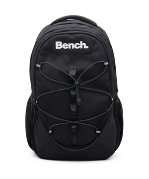 Heren zwarte Bench Eclipse rugzak, vervaardigd uit polyester. Kenmerken: Bench branding, verstelbare schouderbanden, volledige ritssluiting en voorvak.