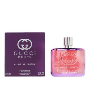 Gucci Guilty Pour Femme Elixir de Parfum (60ml) is an Oriental Floral fragrance for women. Launched in 2023, this intense and seductive scent is ideal for colder seasons and suits both day and night wear. Presented in a luxurious and elegant bottle, it captures the essence of modern sensuality and bold femininity.  The fragrance opens with a rich blend of violet, mandora, and bergamot, delivering a soft yet luminous introduction. The heart reveals an opulent bouquet of wisteria, rose, and osmanthus, adding a sophisticated floral depth. As it dries down, warm notes of tonka bean, vanilla, and patchouli create a creamy, addictive finish that lingers beautifully on the skin.  Ideal for those who embrace bold, elegant, and deeply feminine scents, Gucci Guilty Elixir is a captivating fragrance that enhances your presence with every wear.  
Top Notes: Violet, Mandora, Bergamot 
Middle Notes: Wisteria, Rose, Osmanthus 
Base Notes: Tonka Bean, Vanilla, Patchouli  
How to Apply: 
Apply it to your body's warmest points, such as the crease of your elbows and wrists, to intensify the longevity of the fragrance. 
Avoid rubbing after application, as this will reduce the longevity of the fragrance. 
For wrist application, apply the fragrance after hand washing.
