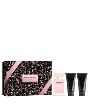 Indulge in the captivating allure of Narciso Rodriguez For Her Eau de Parfum Gift Set. This exquisite fragrance features a harmonious blend of rose and peach top notes, a heart of musc, and a base of patchouli and amber, creating a velvety and seductive scent. The beautifully designed pink lacquered bottle embodies sophistication and femininity, making it a perfect gift. This set includes a 50ml Eau de Parfum, a 50ml body lotion, and a 50ml shower gel, allowing you to immerse yourself in this luxurious fragrance experience. Elevate your scent layering with PURE MUSC for a personalized touch.