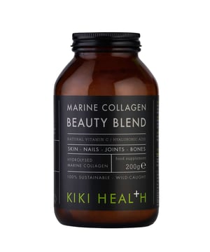 Boost your health with KIKI Health's Marine Collagen Beauty Blend Powder. This 200g powder is rich in collagen, a vital protein for maintaining skin, bones, tendons, and joints. As we age, collagen levels decrease, leading to weaker structures. KIKI Health's formula features marine collagen sourced from sustainable wild fish off the French coast, ensuring purity. Enhanced with natural vitamin C from organic Camu Camu and acai, it supports collagen synthesis. Gluten-free, lactose-free, and dairy-free, it's perfect for everyone. Mix 1 to 1.5 teaspoons into your favorite beverage daily.