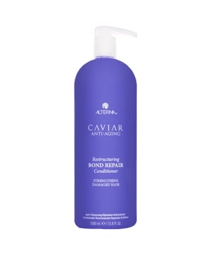 Revitalize your hair with the Alterna Caviar Anti-Aging Restructuring Bond Repair Conditioner, a luxurious 976ml treatment suitable for all hair types. Infused with Caviar Bond Enforcing Technology, it enhances softness and manageability while combating damage. Its rich formula strengthens hair, reducing breakage and split ends by over 99% when used with the matching shampoo and sealing serum. For best results, apply after cleansing, massage into wet hair, and rinse thoroughly.