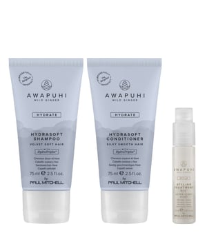 Discover the ultimate hair care experience with the Paul Mitchell Awapuhi Wild Ginger Moisturizing Travel Kit. This set features three essential products: 75ml Awapuhi Wild Ginger HydraSoft Shampoo, 75ml HydraSoft Conditioner, and 25ml Styling Treatment Oil. The gentle shampoo cleanses and replenishes moisture, while the conditioner enhances shine and softness. The leave-in oil smooths frizz and adds a silky finish. Perfect for on-the-go care, this kit is ideal for maintaining healthy, vibrant hair wherever you travel. Treat your hair to the nourishing benefits of Awapuhi Wild Ginger.