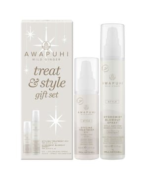 Discover the ultimate hair care experience with the Paul Mitchell Awapuhi Wild Ginger Treat & Style Gift Set. This luxurious set includes a 100ml Awapuhi Wild Ginger Styling Treatment Oil and a 150ml HydroMist BlowOut Spray. The Styling Treatment Oil hydrates and smooths frizz, leaving your hair soft, silky, and shiny, while the HydroMist Spray preps your hair for a flawless blowout with weightless hold. Both products are vegan, paraben-free, and gluten-free, ensuring a healthy finish for your hair. Treat yourself or a loved one to this perfect gift set for stunning, manageable hair.