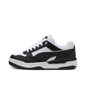 PRODUCT STORY: Injecting PUMA DNA with a retro inspiration to this new basketball era, the Rebound Retro sneakers feature synthetic and mesh overlays for a standout look. With SOFTFOAM+ cushioning, every step feels like a win. Perfect for any outfit, any day. FEATURES & BENEFITS: SOFTFOAM+: Step-in comfort sockliner designed to provide soft cushioning thanks to its extra thick heel. DETAILS: Regular width; Synthetic material; Leather overlays; Mesh collar; Lace closure; PUMA Formstrip on the lateral sides; 46.31% Leather - cow, 39.59% Synthetic, 14.10% Textile.