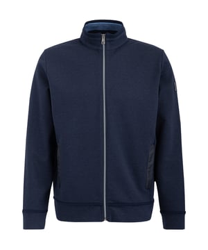 Het sportieve sweatshirtjack combineert een hoge mate van comfort met casual moderniteit, wat wordt gecompleteerd door de tweekleurige textuur en nylon zakken. Het jack is gemaakt van een katoen-elastaan stof, waardoor het bijzonder zacht aanvoelt - een sweatshirtjack met veel bewegingsvrijheid. Bij dit jack is ook een sweatbroek verkrijgbaar.