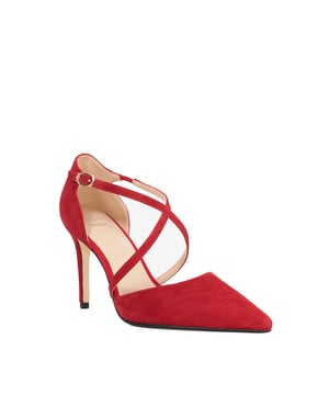 Step out in sophistication with Corneti, our suede high heel court shoe. Designed with elegant cross-over straps that fasten securely with a branded buckle, this pointed-toe silhouette brings a refined finish to occasion and evening looks alike.