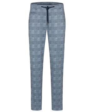 Onze broek met elastaangehalte en Flexcity afwerking biedt maximaal comfort en een sportief, slank silhouet dankzij de slim fit. De elastische tailleband, het trekkoord en de rits en knoop zorgen voor een flexibele pasvorm. Deze broek is ideaal voor een urban lifestyle en combineert bewegingsvrijheid met een eigentijdse stijl - perfect voor naar kantoor of in je vrije tijd.