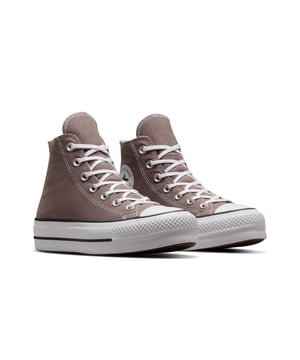 CONVERSE PURPLE WOMENS SEASONAL COLOR CHUCK TAYLOR ALL STAR HI TOP LIFT TRAINERS