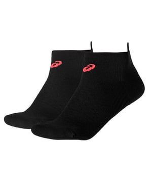 The Asics 2-Pack Women's Black Socks are designed for comfort, performance, and durability, making them an excellent choice for both active and everyday wear. With a simple black design and functional features, these socks provide a reliable option for women who need a comfortable and supportive fit.
Key features:
Comfortable Fit: 

Made with soft, breathable fabric, these socks offer a comfortable fit that keeps your feet feeling fresh throughout the day. The elastic cuffs ensure the socks stay in place without feeling tight.

Moisture-Wicking Technology: 

Designed with moisture-wicking materials, these socks help to keep your feet dry by pulling sweat away from the skin, making them ideal for workouts, sports, or everyday wear.

Arch Support: 

The socks feature arch support to enhance comfort and provide a better fit, reducing foot fatigue and promoting stability.

Durable Construction: 

Made with high-quality materials, the Asics 2-Pack Women's Black Socks are built to last. They offer durability and resistance to wear and tear, ensuring they can handle frequent use.

Breathable Fabric: 

The breathable fabric allows for ventilation, keeping your feet cool and preventing discomfort during physical activities like running, walking, or intense training sessions.

Versatile and Stylish: 

The black color and simple design make these socks versatile, easily matching a variety of athletic shoes or casual footwear, and they are suitable for both sports and daily activities.

2-Pack for Convenience: 

This set includes two pairs of socks, offering great value and ensuring you always have a clean pair ready to go.

The Asics 2-Pack Women's Black Socks are the perfect choice for women seeking comfort, support, and durability in their socks. Whether you’re exercising, running errands, or simply relaxing, these socks provide the support your feet need while offering a sleek, functional design.