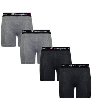 Enjoy everyday comfort with the Champion 4-Pack Logo Men’s Grey Boxer Shorts—a reliable essential designed for all-day wear. Made with soft, breathable fabric and classic Champion branding, these boxers offer a perfect fit and lasting durability.
Key Features:
Soft Cotton-Blend Fabric: 

Lightweight and breathable for maximum comfort.

Classic Grey Colour:

Neutral and versatile for everyday wear.

Pack of 4: 

Great value with multiple pairs to keep you stocked.

Elastic Waistband with Champion Logo: 

Provides a secure, comfortable fit with iconic branding.

Tag-Free Design: 

Prevents irritation for all-day comfort.

Stretch Fabric: 

Offers freedom of movement and a snug fit.

Perfect for daily wear or workouts, the Champion 4-Pack Grey Boxer Shorts combine comfort, style, and practicality in one pack.