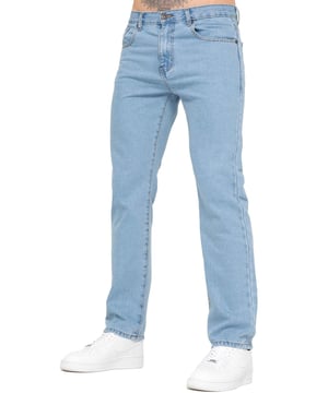 Experience ultimate comfort and style with these Kruze designer menswear jeans, featuring a regular fit, zip fly fastening, and multiple pockets for practicality and convenience. Each pair also boasts intricate stitching detail, branded buttons and rivets, and a branded Pu waistband label, making them perfect for both casual and work wear. Made from 100% cotton, these jeans exude quality and durability for the modern man.