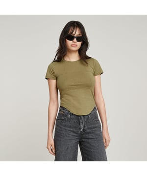 Ribbed neckline. Shaped seams front. Woven G-STAR Originals label at the side. No closure. The Corset top is created in a slim fit and offers shaped seams at the front to enhance this design. The curved hem completes it. 100% Organic cotton. Built-in stretch. Jersey knit
