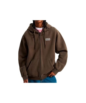 SUDADERA HOMBRE EARTHBOUND LOOSE FIT FZ PO MARRON