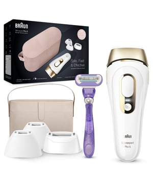 Experience the ultimate in hair removal with the Braun Silk-expert Pro 5 PL5347 IPL device. Featuring advanced SensoAdapt technology, this device continuously adjusts to your skin tone for safe and effective hair removal. With 10 intensity settings, you can customize your treatment for optimal results. Enjoy smooth skin in just 4 weeks, clinically proven to reduce hair visibility. This package includes a Venus Swirl Razor and a Super Premium Beauty Box, making it perfect for all body areas. With up to 400,000 flashes, this IPL offers lasting hair reduction without lamp replacements.