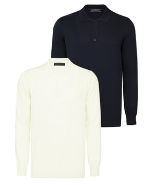 Entdecken Sie die perfekte Mischung aus Eleganz und Komfort mit dem langärmeligen Herrenpullover mit Polokragen von Felix Hardy. Aus 100% Baumwolle gefertigt, sorgt er für ein natürliches und angenehmes Tragegefühl. Das klassische Design mit dem geknöpften Polokragen und der geraden Silhouette sorgt für Vielseitigkeit in Ihrer Garderobe. Der Pullover ist aus hochwertigem 100%igem Baumwollstoff gefertigt, der weich und strapazierfähig ist. Mit seiner flexiblen Struktur und bequemen Passform bietet er ganztägigen Komfort. Er ist ideal für den täglichen Gebrauch, lässt sich mühelos mit Jeans, Hosen oder Chinos kombinieren und ist in verschiedenen Farben erhältlich, um individuellen Vorlieben gerecht zu werden. Er eignet sich für verschiedene Jahreszeiten und geht nahtlos vom Frühling in kühlere Sommer- und Herbsttage über. Kombinieren Sie ihn mit Jeans und Slippern für einen lässigen, aber raffinierten Look oder mit einer maßgeschneiderten Hose und eleganten Schuhen für eine Abendgarderobe. Bei kälterem Wetter können Sie es mit einer Jacke oder einem Mantel überziehen, um zusätzliche Wärme und Stil zu erhalten. Zu den Pflegehinweisen gehören: Handwäsche oder Maschinenwäsche in kaltem Wasser, Bügeln bei geringer Hitze und Verzicht auf Bleichmittel oder chemische Reinigung. Der mit viel Liebe zum Detail und aus hochwertigen Materialien gefertigte Felix Hardy Langarmpullover mit Polokragen für Herren verbindet Raffinesse mit Komfort und ist damit ein vielseitiges Kleidungsstück für alle Gelegenheiten der Saison.