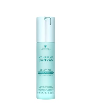 Transform your hair with the Alterna My Hair My Canvas Jelly Fix Repair Booster. This powerful, concentrated formula actively repairs damaged hair, reducing breakage and enhancing manageability. Experience improved smoothness and a brilliant shine, all while knowing it's cruelty-free and vegan-approved by PETA. To use, simply mix 1-2 pumps with your favorite hair mask or conditioner for optimal results. Elevate your haircare routine with this innovative treatment that celebrates self-care and self-expression, featuring the unique benefits of Vegan Botanical Caviar.