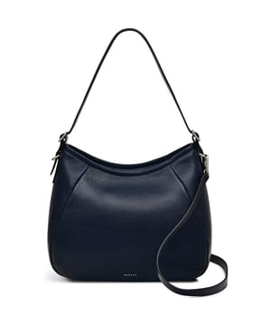 Bolso de mano azul Radley East Street para mujer, fabricado en cuero. Con características: cierre con cremallera, correa para el hombro ajustable, marca Radley y compartimento espacioso.