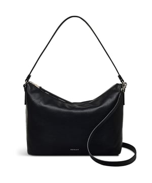 Bolso para mujer Radley Bella negro, fabricado en piel. Características: correa cruzada desmontable, piel de grano completo, bolsillos interiores, cierre con cremallera y medidas de 33 x 22 x 12 cm.