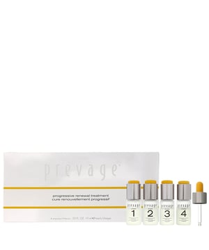 Experience a 4-week skin transformation with Elizabeth Arden's Prevage Progressive Renewal Treatment. This innovative facial peeling treatment features four serums, each designed to enhance your skin's radiance, smoothness, and youthfulness. Utilizing hydroxy acids for gentle exfoliation, it gradually increases in potency. Infused with Idebenone, a powerful antioxidant, it protects your skin from damage. Each serum targets specific concerns, from renewing clarity to reducing fine lines and evening skin tone. Unlock your skin's potential for a vibrant complexion.