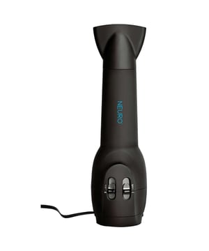 Experience professional-level styling with the Paul Mitchell Neuro Grip Ergonomic Hair Dryer. Designed for ultimate comfort, this handle-free hairdryer allows you to achieve salon-quality results effortlessly. Its powerful 1875 watt DC motor is lightweight, weighing just one pound, making it easy to maneuver. With separate controls for heat and airflow, you can customize your styling experience. Choose from 3 heat settings, 3 airflow settings, and a cool shot option for perfect results every time. The protective soft-touch rubber coating ensures a secure grip while styling.