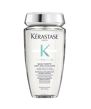 Discover Kérastase Symbiose Anti-Dandruff Cellular Shampoo, expertly formulated for oily and sensitive scalps. This silicone and sulphate-free shampoo contains Salicylic Acid for a breathable scalp and Piroctone Olamine to tackle dandruff causes. It gently exfoliates, calms irritation, balances oil, and enhances hair vitality. With regular use, enjoy anti-dandruff effects lasting up to three weeks. Kérastase is committed to sustainable beauty and carbon neutrality since 2019. Elevate your hair care routine with this luxurious shampoo.