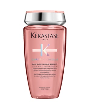 Discover Kérastase Chroma Absolu Bain Riche Shampoo, specially formulated for sensitized or damaged color-treated hair. This nourishing shampoo is ideal for medium to thick hair types, providing gentle cleansing while preserving your vibrant color. Its light rose gel formula helps maintain up to 92% color intensity after six weeks, enhancing shine by up to 65%. Made with 95% recycled plastic, Kérastase is committed to sustainability, ensuring your hair care routine is both effective and environmentally friendly. Experience healthier, more radiant hair with every wash.