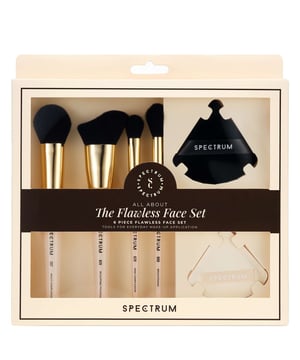 Achieve a flawless makeup look effortlessly with the Spectrum Collections 6 Piece Flawless Face Set. This essential set includes four premium makeup brushes and two soft puffs designed to elevate your beauty routine. The Multi-Complexion brush provides a seamless foundation application, while the Sculpting Foundation brush helps contour your features. The Mini Complexion brush ensures concealer blends beautifully, and the Brightening brush applies powder or highlighter with precision. Complete your look using the soft sponge puff and the smooth powder puff to eliminate shine.