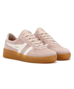 Heritage inspired court style trainers crafted with a premium suede upper for a timeless, retro look. Designed with a classic silhouette and finished with a durable gum rubber sole for superior grip and vintage appeal. Perfect for casual streetwear.
