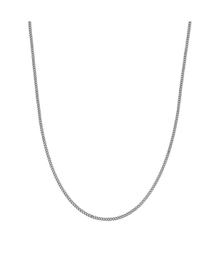 The men's necklace from the True Rebels label is an it-piece for cool guys who want to round off their outfits with uncomplicated jewelry. The curb chain from the "Slim Line" collection is a homage to the classic of the 80s, in a slim version made of durable stainless steel and coated with a shimmering titanium "gunmetal" finish. The decorative metal is waterproof, scratch-resistant, sweat-resistant and rust-proof - perfect for your everyday life! The 3D bar pendant is a masculine eye-catcher. A secure carabiner clasp makes it extremely comfortable to wear and makes it easy to put on and take off.