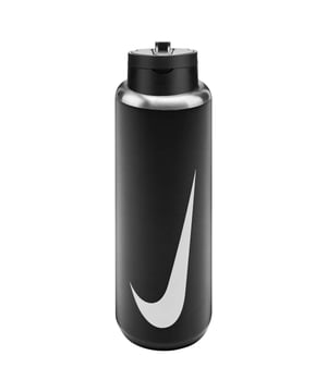 90% Stainless Steel, 8% Polypropylene, 1% Thermoplastic Vulcanizate, 1% Silicone. BPA Free, Durable, Scratch Resistant. Keeps Drinks Cold, Soft Finger Loop. Design: Swoosh. Capacity: 709ml.