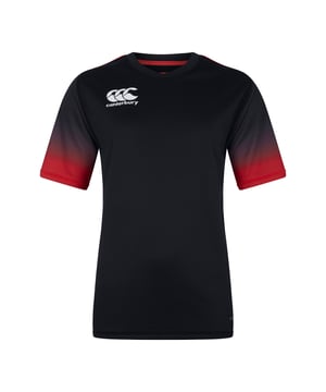 60% Cotton, 40% Polyester. Design: Contrast Detail, Logo, Text. Neckline: Crew Neck, Rib Knit. Sleeve-Type: Raglan, Short-Sleeved. Fabric Technology: Durable, Lightweight, Soft, Vapodri. Fit: Regular. XS: 36 in. S: 39 in. M: 41 in. L: 43 in. XL: 45 in. XXL: 48 in. 3XL: 51 in. 4XL: 53 in.