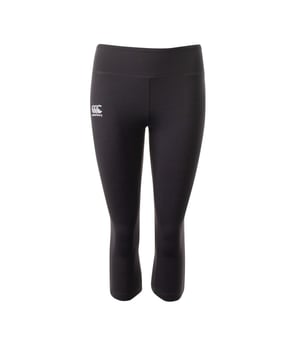 92% Polyester, 8% Spandex. Design: Embroidered Logo, Plain. Fastening: Pull-On. Fabric Technology: Moisture Wicking, Quick Dry, Vapodri. Length: 3/4 Length. Gusseted. Pockets: 1 Security Pocket. Waistline: Elasticated, Mesh Waistband. Style: Capri/Cropped.