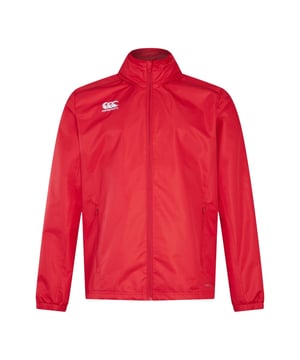 Material: Polyester. Lining: Mesh. Fabric: Micro Diamond, Ripstop. Design: Logo, Plain. Fabric Technology: Durable, Lightweight, Vaposhield, Water Resistant. Cuff: Elasticated. Forward Shoulder Seams. Neckline: Hooded, Standing Collar. Sleeve-Type: Long-Sleeved. Hood Features: Packaway. Pockets: 2 Side Pockets, Zip. Fastening: Full Zip. Hem: Toggle. XS: 36 in. M: 41 in. L: 43 in. XL: 45 in. XXL: 48 in. 3XL: 51 in. 4XL: 53 in.