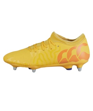 Upper: Synthetic, Textured. Outsole: Lightweight, Studded, TPU. 8 Eyelets. Cushioned, Neoprene Collar. Flat. Cut: Low. Design: Dotted, Logo. Toe Style: Round. Fastening: Lace Up. Suitable for: Soft Ground. Fit: Tight.