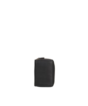 Cartera de hombre en cuero genuino - Modelo Zenitho Elite - Con cremallera - 8.0 x 10.0 x 3.0 cm