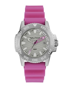 Nautica NAI12533G - Reloj para hombre cuarzo acero inoxidable• material: acero inoxidable• cristal: minèral• pulsera: goma• correa: gris• resistencia al agua: 100 m (10 ATM)• tamaño de la caja: 42 mm