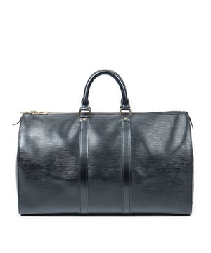 Louis Vuitton Tassen Keepall 45 Reistas in de Zwart Kalfsleer in de Gouden Messing  hardware. Het product is in In Zeer Goede Staat (AB).
  Afmetingen: 48x28x20 cm 
  Inclusief accessoires: Handle Strap; Luggage Tag
  Opmerkingen over de buitenkant: Gekreukt leer, Lichte vervuiling
Opmerkingen over de hardware: Licht verkleurd
  BrandCo Paris vindt zeldzame artikelen in de beste staat voor ongelooflijke prijzen. Het is de moeite waard om geduldig te zijn! Koop met vertrouwen: alle artikelen van BrandCo Paris worden zorgvuldig geselecteerd en geverifieerd door ons team van experts.

  Alle artikelen worden geleverd met een certificaat van echtheid en verpakt door BrandCo Paris.

  Classificatietabel voor de conditie van het artikel:

  N (als nieuw)
  AA (perfecte staat)
  A (uitstekende staat)
  AB (zeer goede staat)
  B (goede/redelijke staat)
