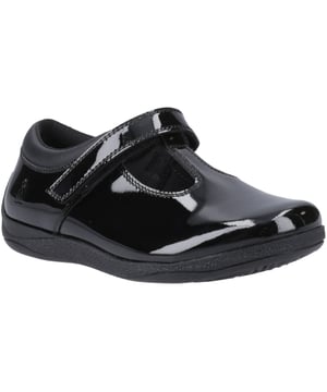 With it's sleek simple styling, quality leather upper and touch fastening detail the Caitlin features our Custom Fit insoles to make them a super comfy choice for every school day
