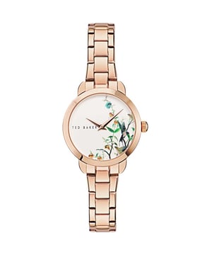 You have to hand it to Ted Baker, they know how to manufacture and design timeless watches. This Ladies Fleure Watch BKPFLS402 epitomises the Ted Baker ethos, creating functional well designed and great value for money timepieces aimed at the masses. Like all Ted Baker wristwatches it will arrive with a full manufacturer backed warranty, so your Ladies Fleure Watch BKPFLS402 will be looked after fully in the unlikely event you should have any issues with it.  Dimensions (cm): 10x10x9