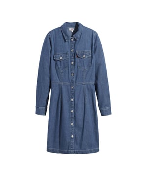 100% Baumwolle. Design: Unifarben. Gewebe: Denim. Passform: Übergroß. Button-Down-Kragen. Mit Abnnähern. Schaftrand zum Umklappen. Langärmlig. Taschenart: 2 Brusttaschen, Klappenverschluss, Geknöpft. Bündchen: Geknöpft.