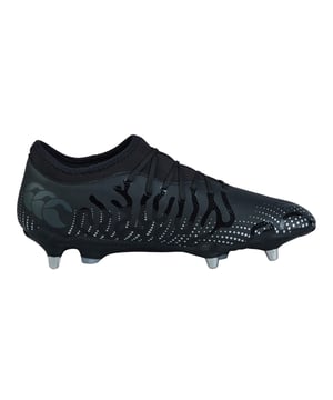 Upper: Synthetic, TPU. Insole: Soft. Outsole: Studded. Fabric Technology: Lightweight. Conical Cleats, Neoprene Collar, Padded, Rhombus Cleats. Flat. Cut: Low Cut. Design: Dotted. Toe Style: Round. Fastening: Lace Up, Slip-In. Suitable for: Soft Ground.