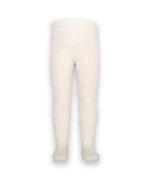 90% organic cotton 8% polyamide 2% elastane | Proud to be certified to the Global Organic Textile Standard (GOTS) | Cream cable knit | Rib waistband | Made in Turkey | Machine washable at 40 degrees, or at 30 degrees to be kinder to the planet