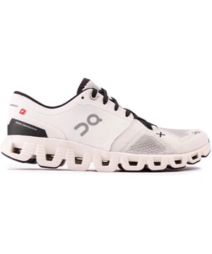 The On Cloud X 3 women's running shoe is a premium sport trainer, that combines style, performance and sustainability. Constructed with a superior upper, these white and black, vegan trainers feature the famous zero-gravity foam cushioning sole technology, a 4D outsole for maximum comfort and reflective branding. The women's On Clouds make you feel like you're walking on clouds, so you'll keep on running and running with that zero-gravity feeling.