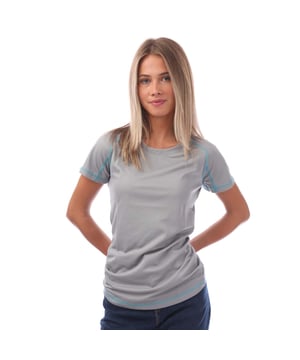 Round Neck.Short Sleeves.Raglan Sleeves.Reflective Trespass Prints.Contrast Stitching.